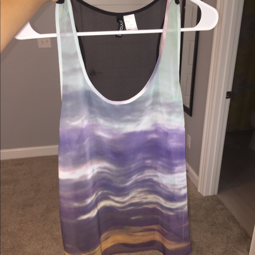 Loose Sheer Sunset Tank Top